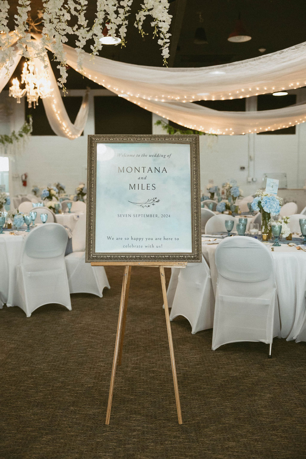 Wedding setup for wedding at the historic Assembly Building